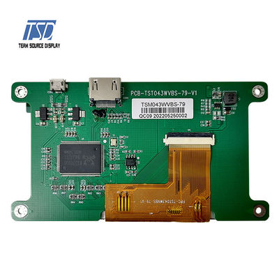 USB পোর্ট IPS TFT LCD HDMI ডিসপ্লে 4.3 ইঞ্চি 800x480 রেজোলিউশন