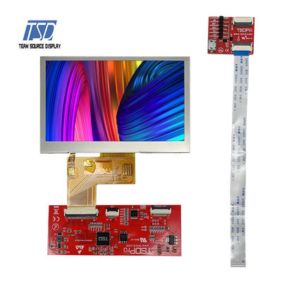 ট্রান্সমিসিভ TN 4.3 ইঞ্চি UART LCD মডিউল 480x272 রেজোলিউশন ST7282 IC 500nits