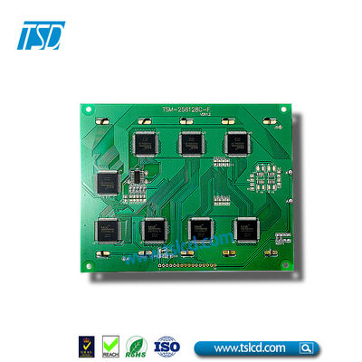 নীল এবং হলুদ সবুজ ব্যাকলাইটের সাথে 256x128 STN FSTN COB LCD মডিউল